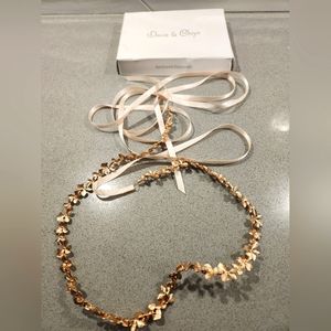 Davie & Chiyo guilded orchid Bridal belt